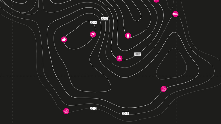 Roadmap of a Relationship, design by UNIT. Studio Dublin. Poster detail.